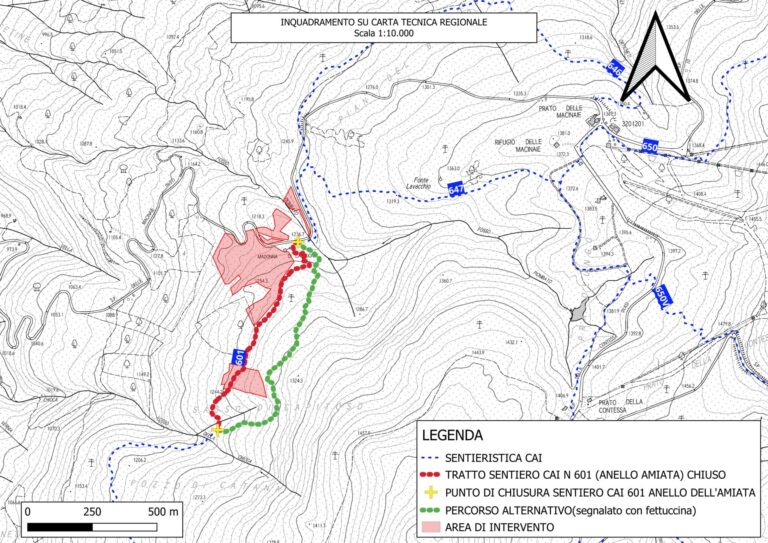 Presenza di cantiere forestale in loc. Madonna del Camicione Comune Castel del Piano