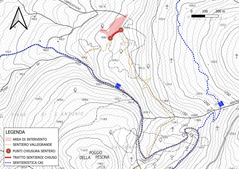 Presenza di cantiere forestale in loc. le Nette  Comune Arcidosso